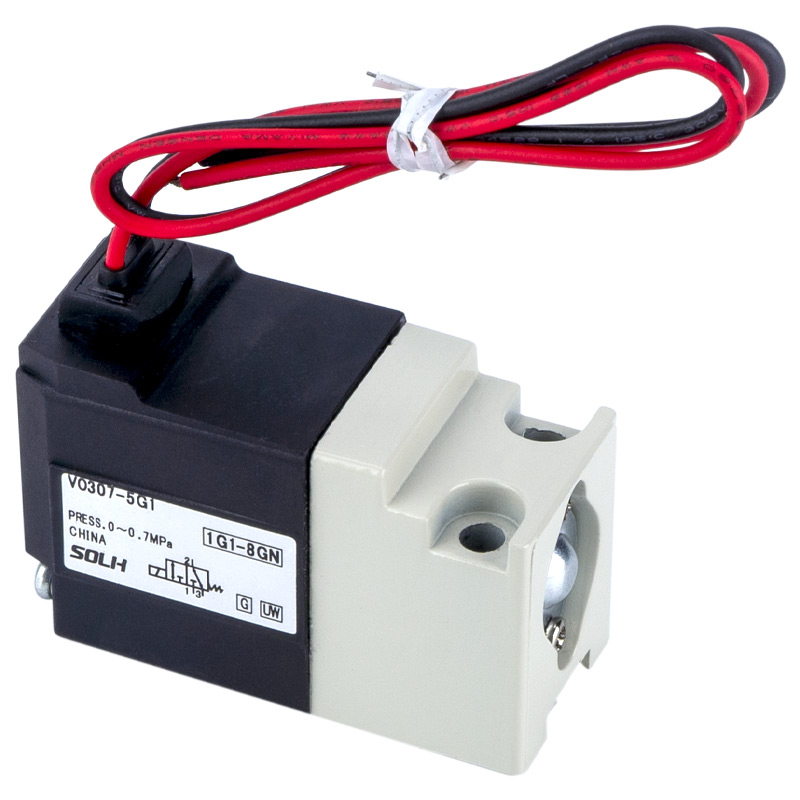 VO307 3-portový solenoidový ventil/typ s priamym tanierovým ventilom